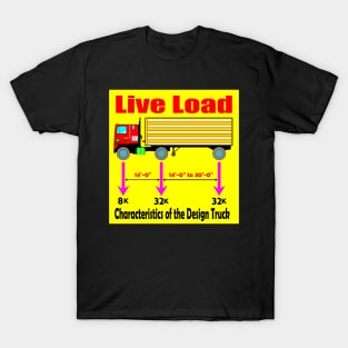 Live Load Truck for Bridge Engineers T-Shirt